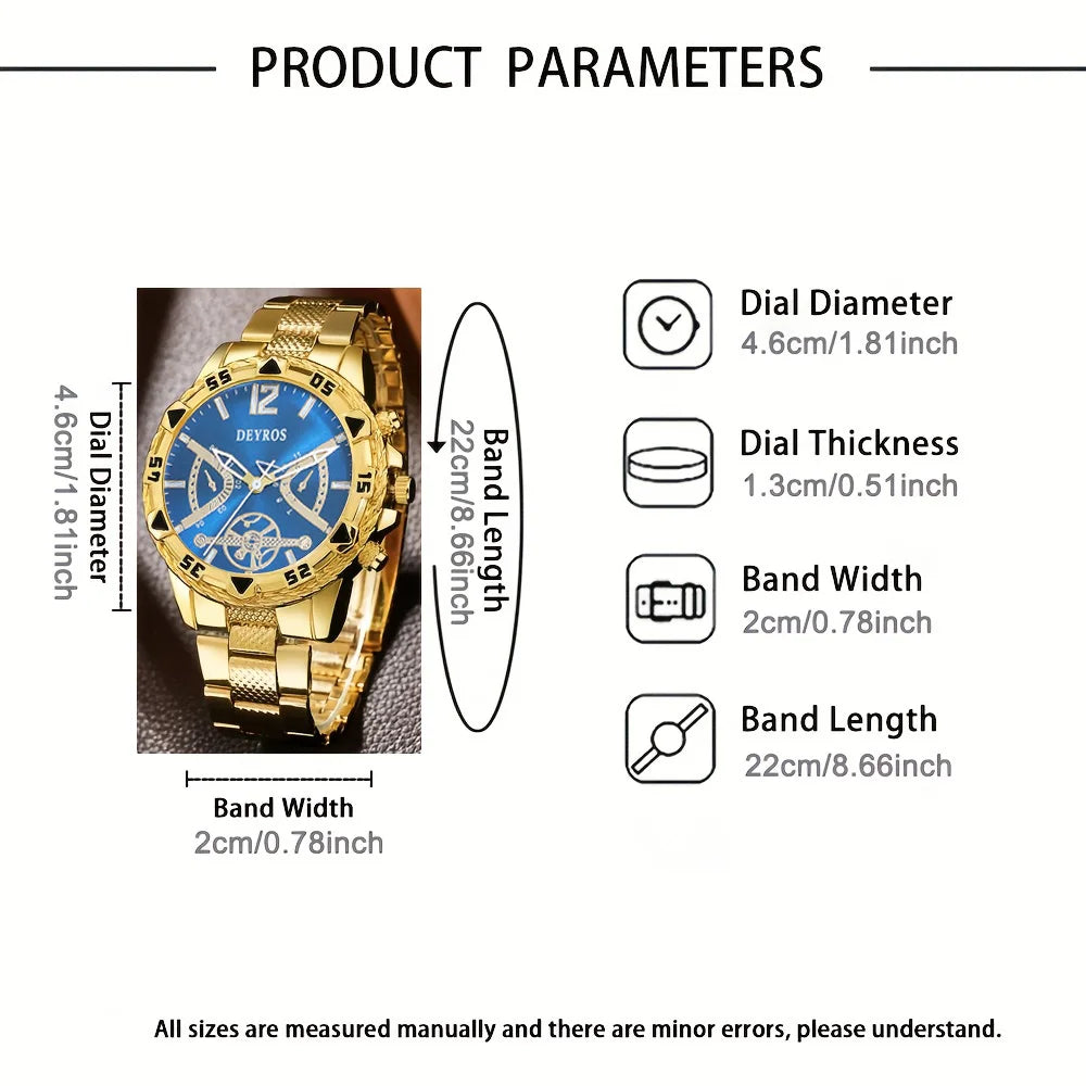 3/6PCS Luxury Men’s Watch Set – Casual Quartz Fashion Watches