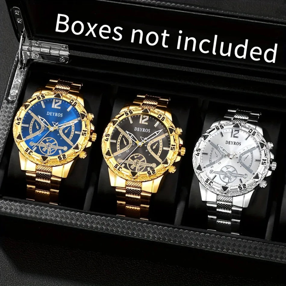 3/6PCS Luxury Men’s Watch Set – Casual Quartz Fashion Watches