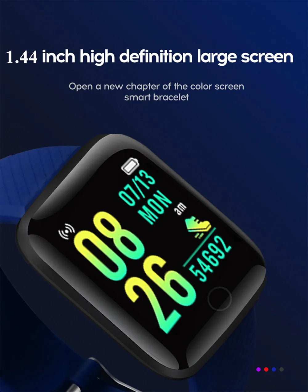 116 Multifunction Smart Watch – Fitness Tracker with Message & Music Control