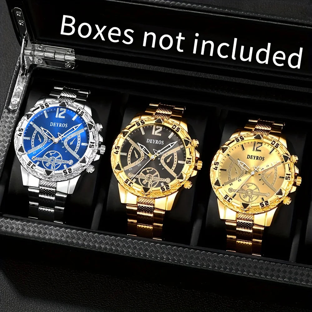 3/6PCS Luxury Men’s Watch Set – Casual Quartz Fashion Watches