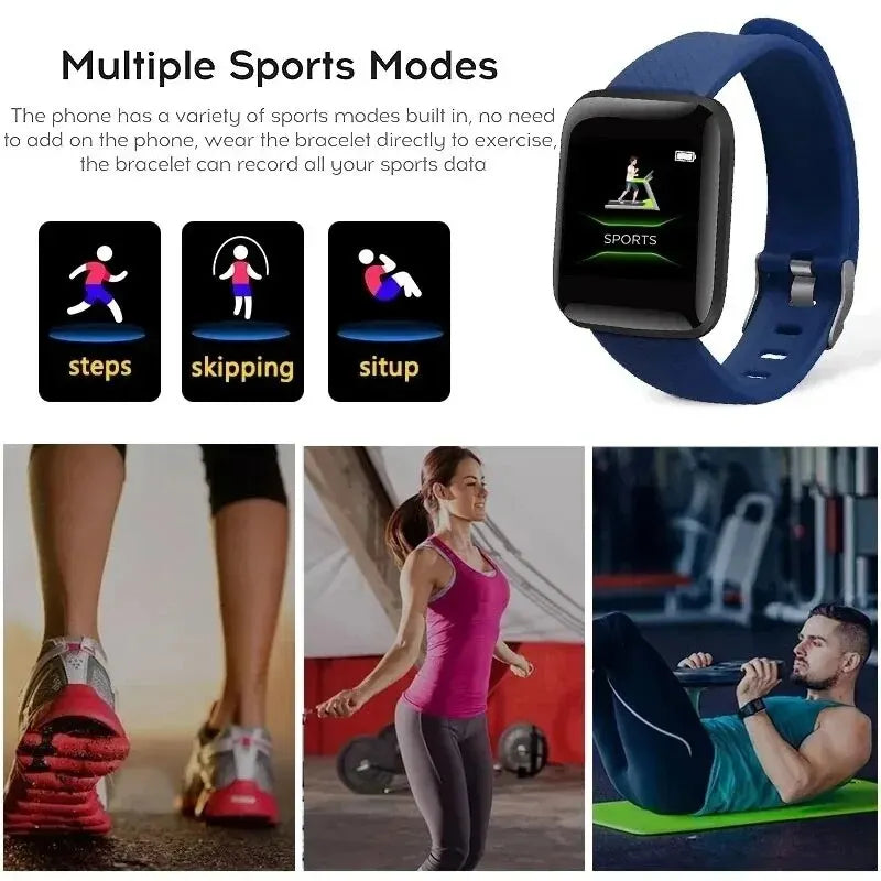 116 Multifunction Smart Watch – Fitness Tracker with Message & Music Control