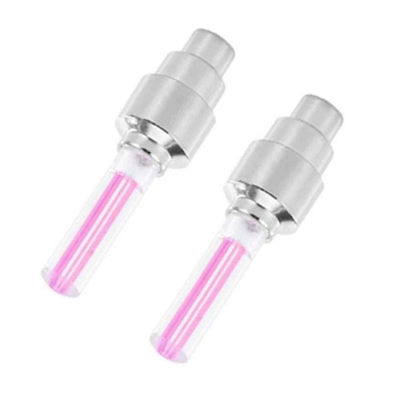 2/4Pcs Car Motorcycle Bicycle Tire Valve Caps Light LED Neon Flash Lamp Waterproof Tyre Universal Wheel Lights Car Accessories