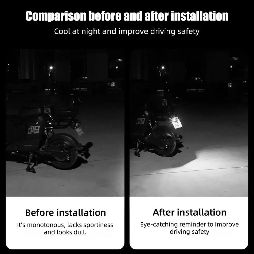 2pcs LED Devil's Eye License plate light Headlight For Car Motorcycl Universal Modified Decoration single light car Accessories