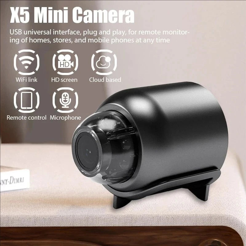 1080P New X5 Mini Camera Night Vision Lightweight Portable Premium Cams Motion Detection Wireless Surveillance Camera