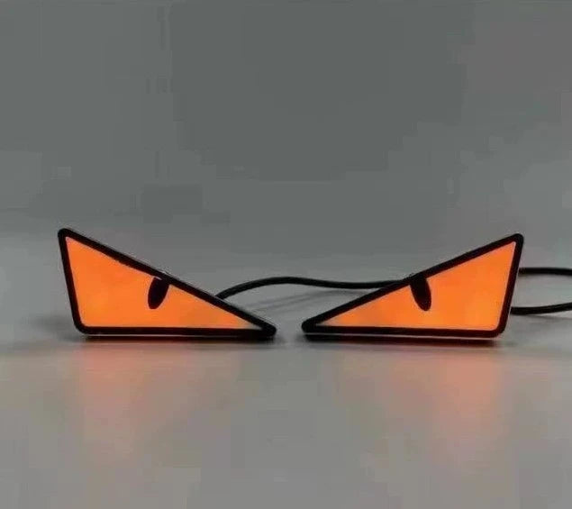 2pcs LED Devil's Eye License plate light Headlight For Car Motorcycl Universal Modified Decoration single light car Accessories