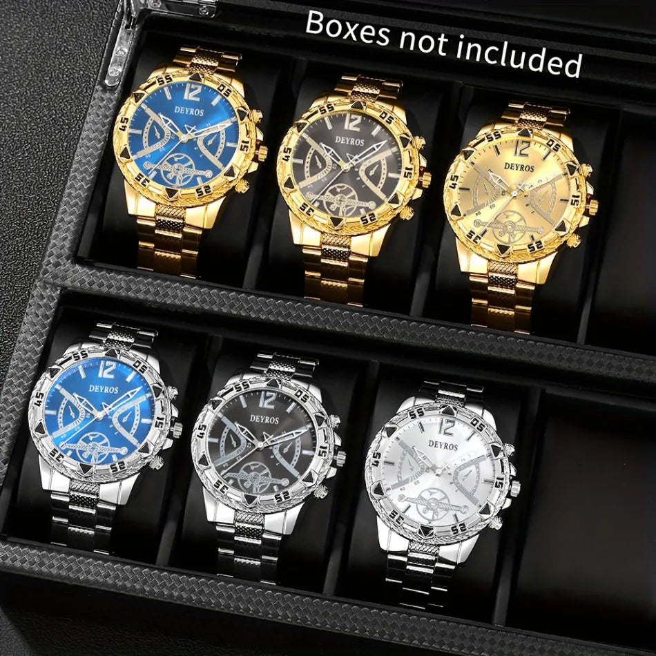 3/6PCS Luxury Men’s Watch Set – Casual Quartz Fashion Watches