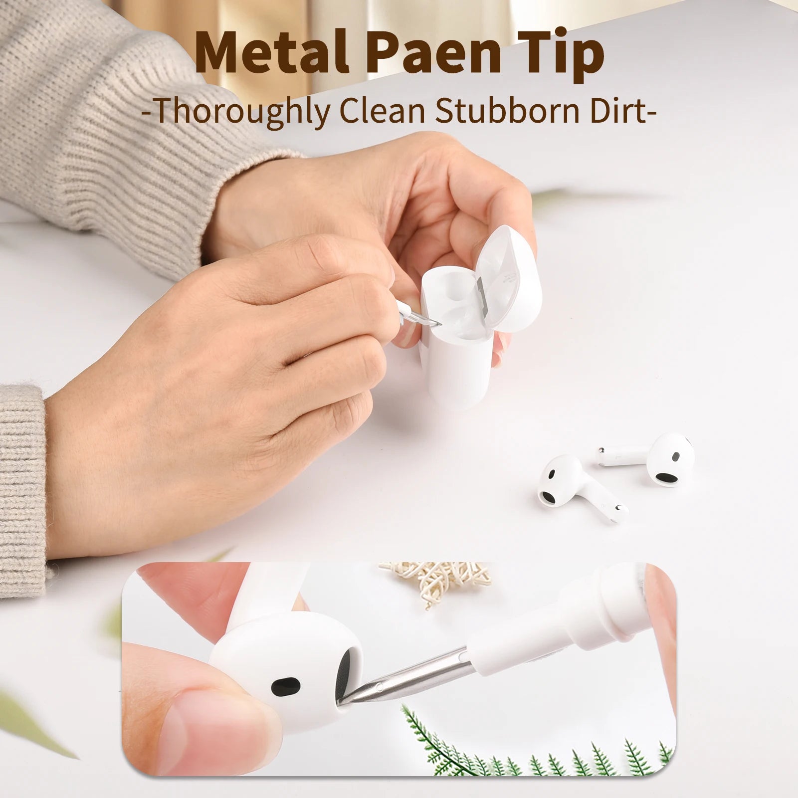 3-in-1 Bluetooth Earbuds Cleaning Pen – AirPods & Wireless Earphone Cleaner Tool