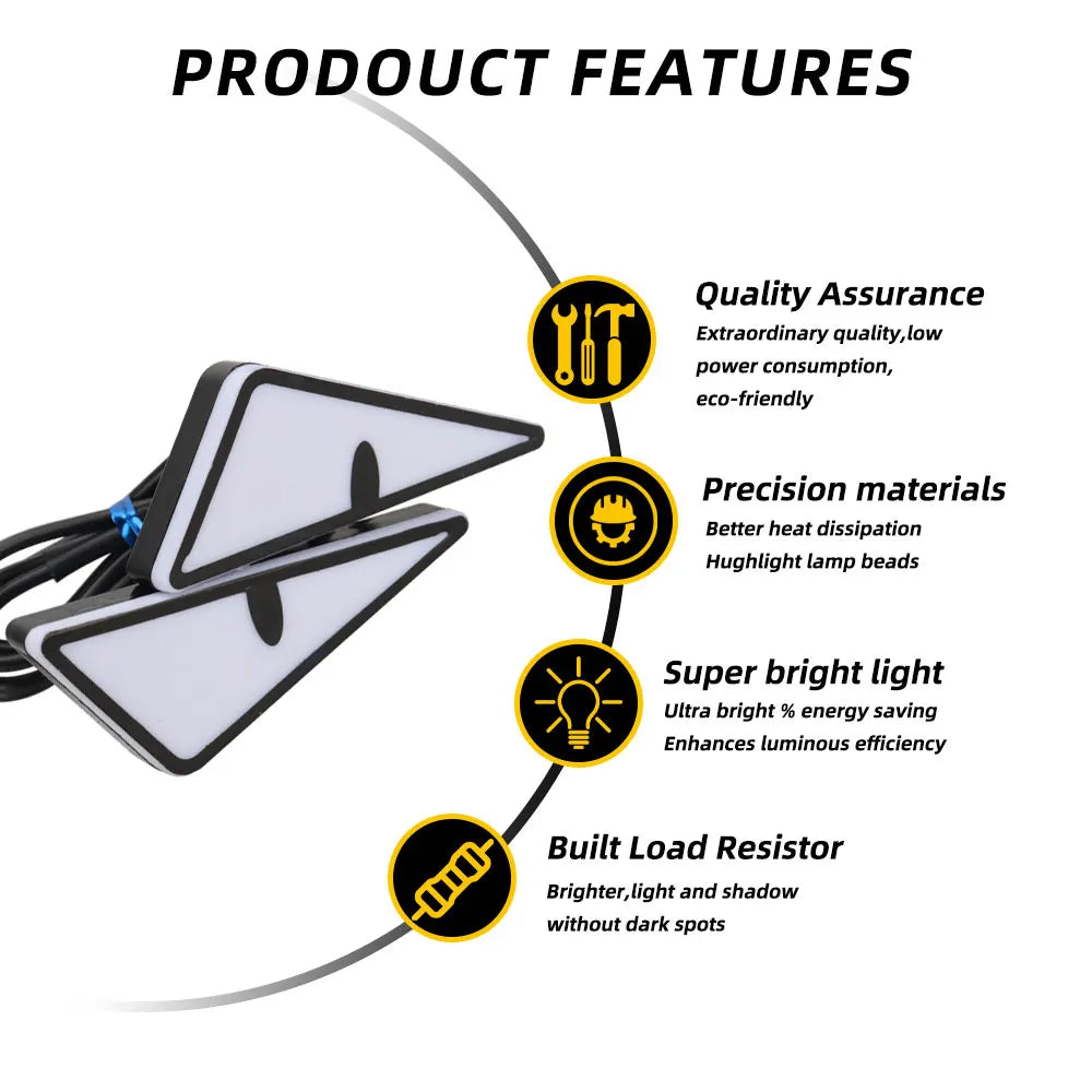 2pcs LED Devil's Eye License plate light Headlight For Car Motorcycl Universal Modified Decoration single light car Accessories