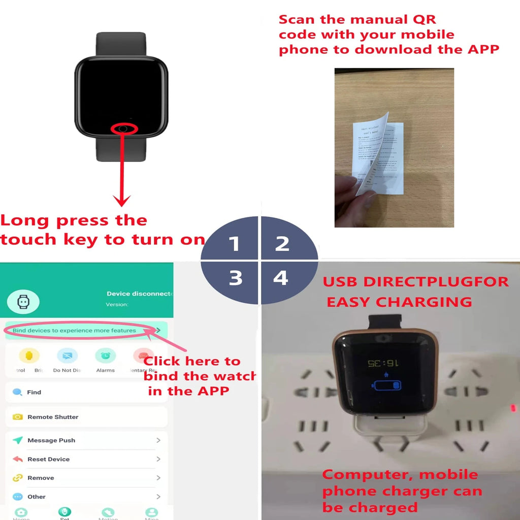 116 Multifunction Smart Watch – Fitness Tracker with Message & Music Control