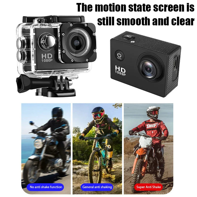 4K Ultra HD Action Camera (3MP, Waterproof, 900mAh)