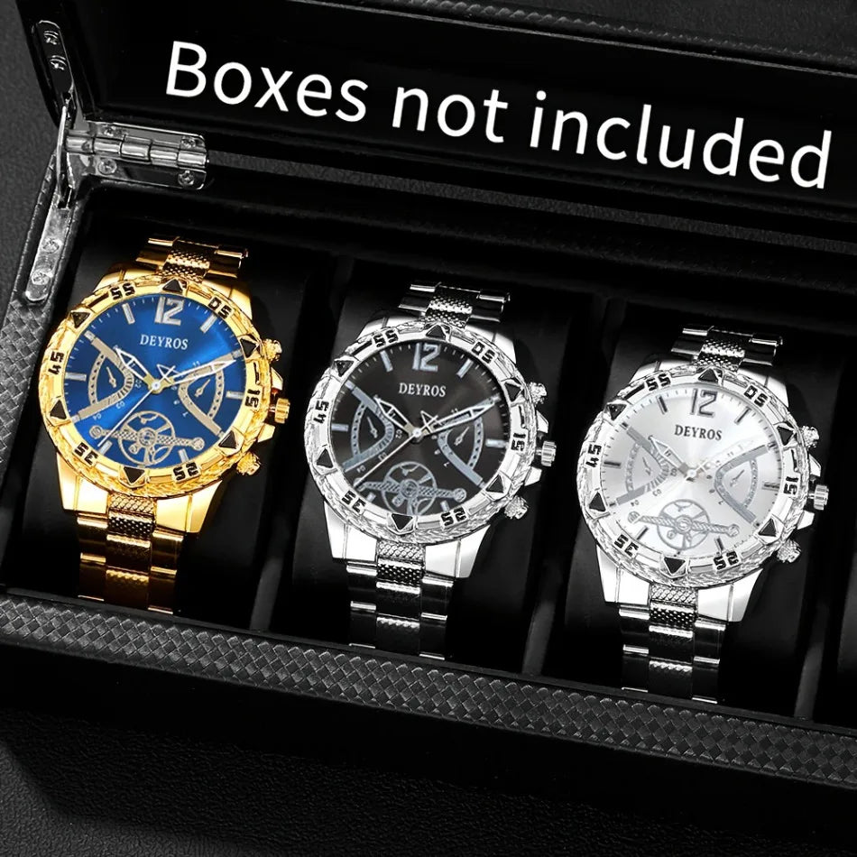 3/6PCS Luxury Men’s Watch Set – Casual Quartz Fashion Watches