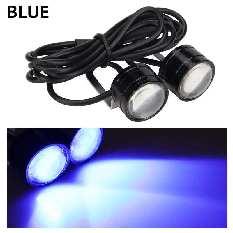 1pair Motorcycle Flash Strobe Eagle Eye Motorcycle Daytime Running Light Fog Lamp Headlight Moto Accessories