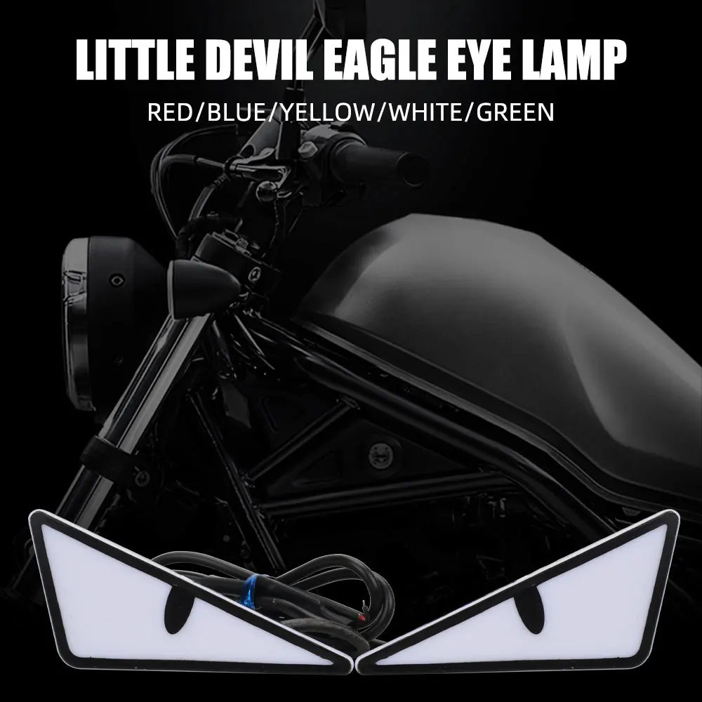 2pcs LED Devil's Eye License plate light Headlight For Car Motorcycl Universal Modified Decoration single light car Accessories