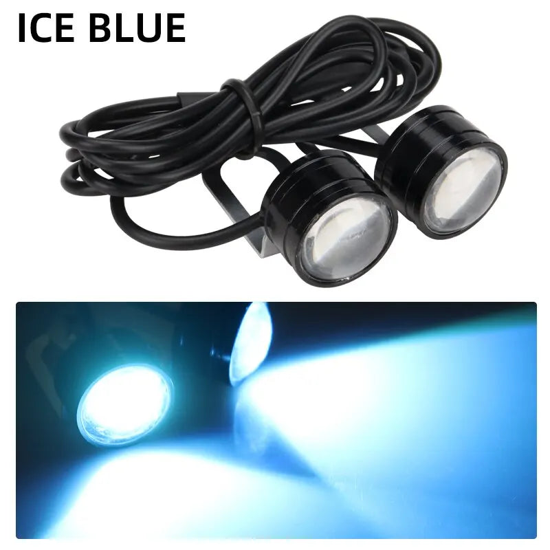 1pair Motorcycle Flash Strobe Eagle Eye Motorcycle Daytime Running Light Fog Lamp Headlight Moto Accessories