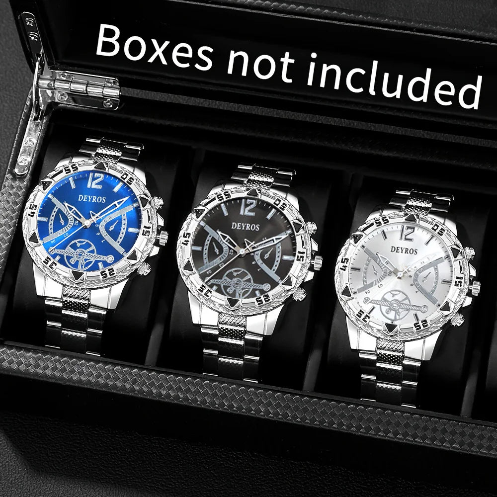 3/6PCS Luxury Men’s Watch Set – Casual Quartz Fashion Watches
