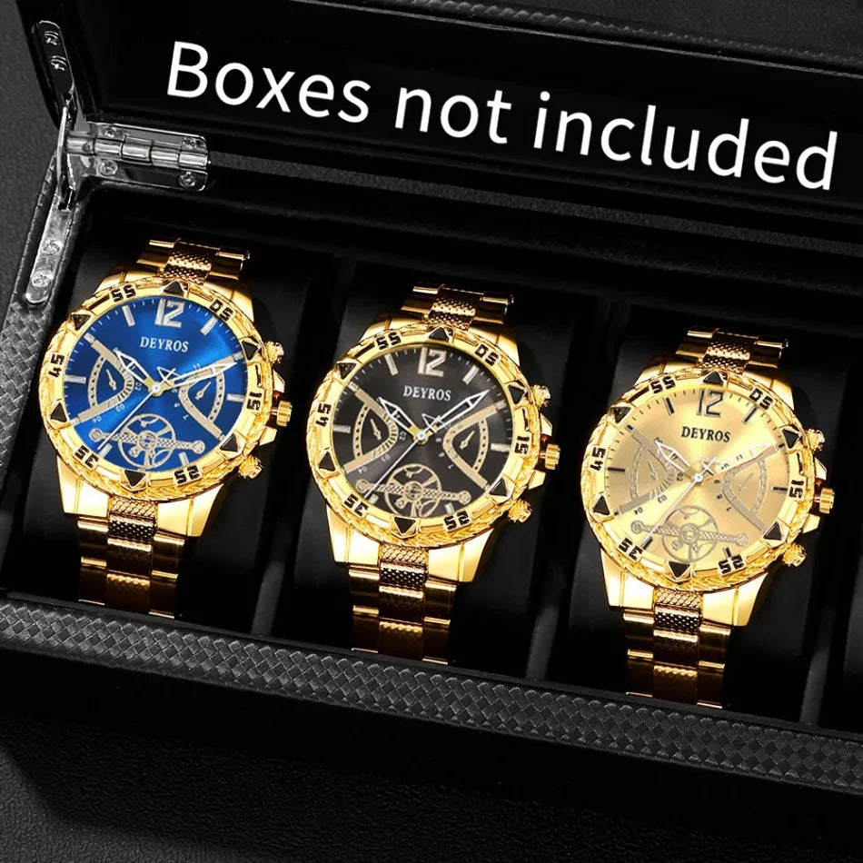 3/6PCS Luxury Men’s Watch Set – Casual Quartz Fashion Watches
