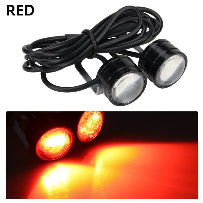 1pair Motorcycle Flash Strobe Eagle Eye Motorcycle Daytime Running Light Fog Lamp Headlight Moto Accessories